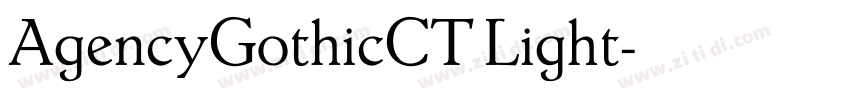 AgencyGothicCT Light字体转换